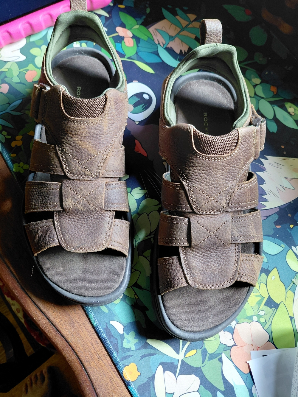 Rockport Men’s Brown Leather Fisherman Sandals